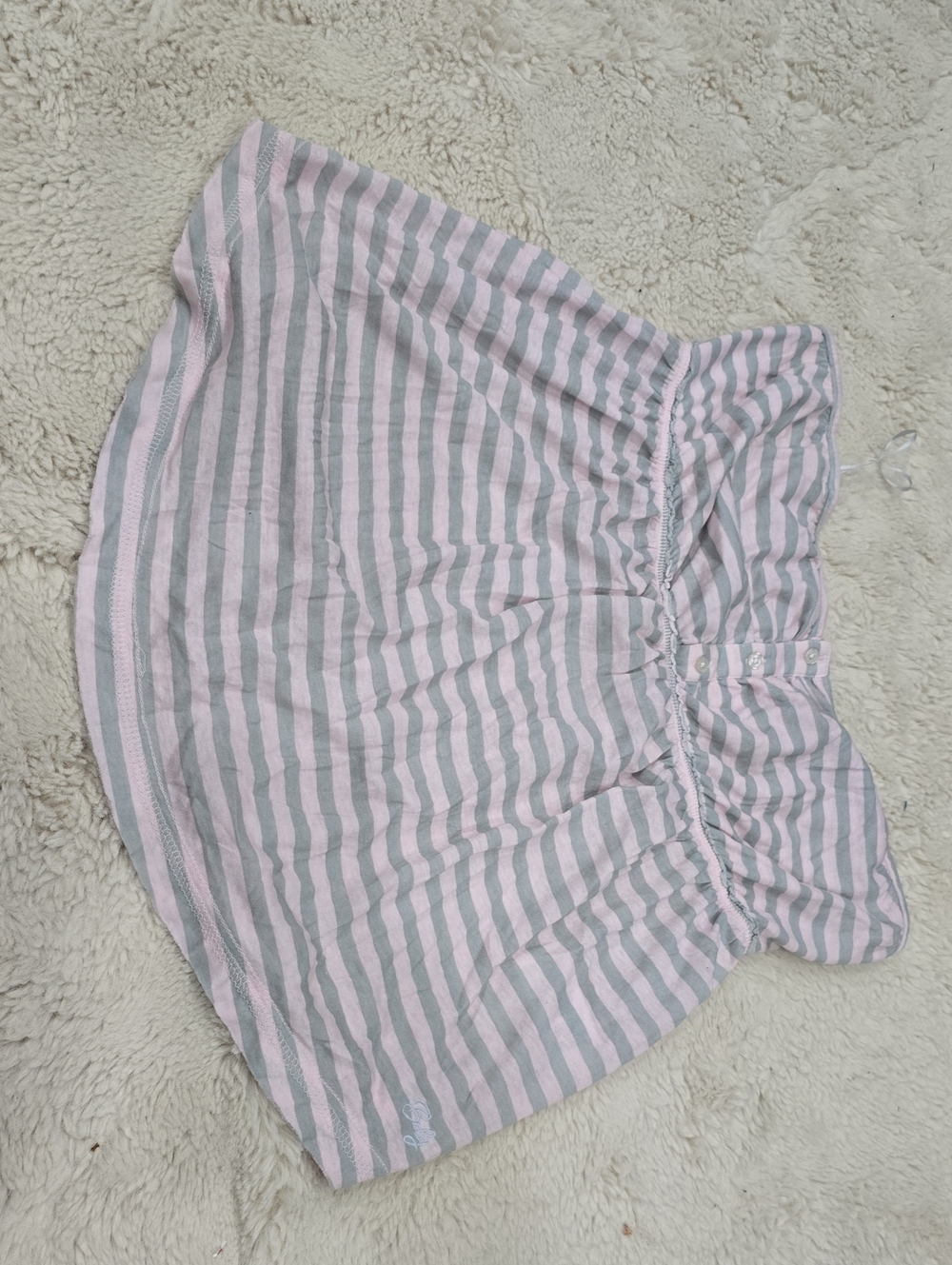 BDG Pink and Gray Striped Circle Skirt